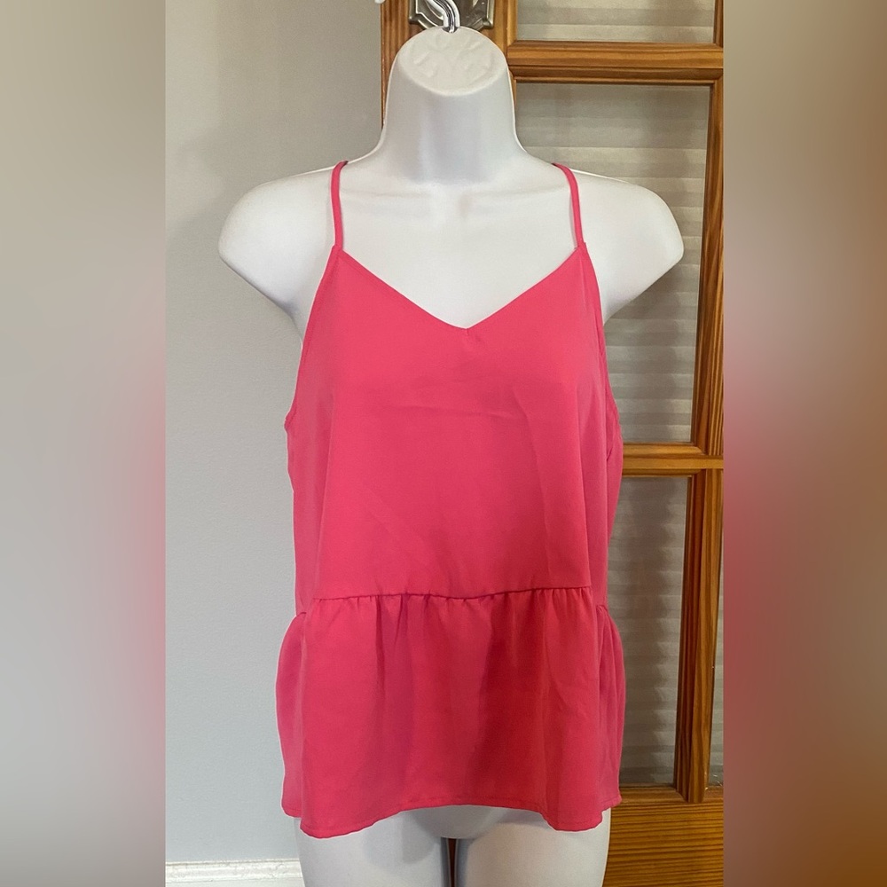 Pink Peplum Tank Top NWT